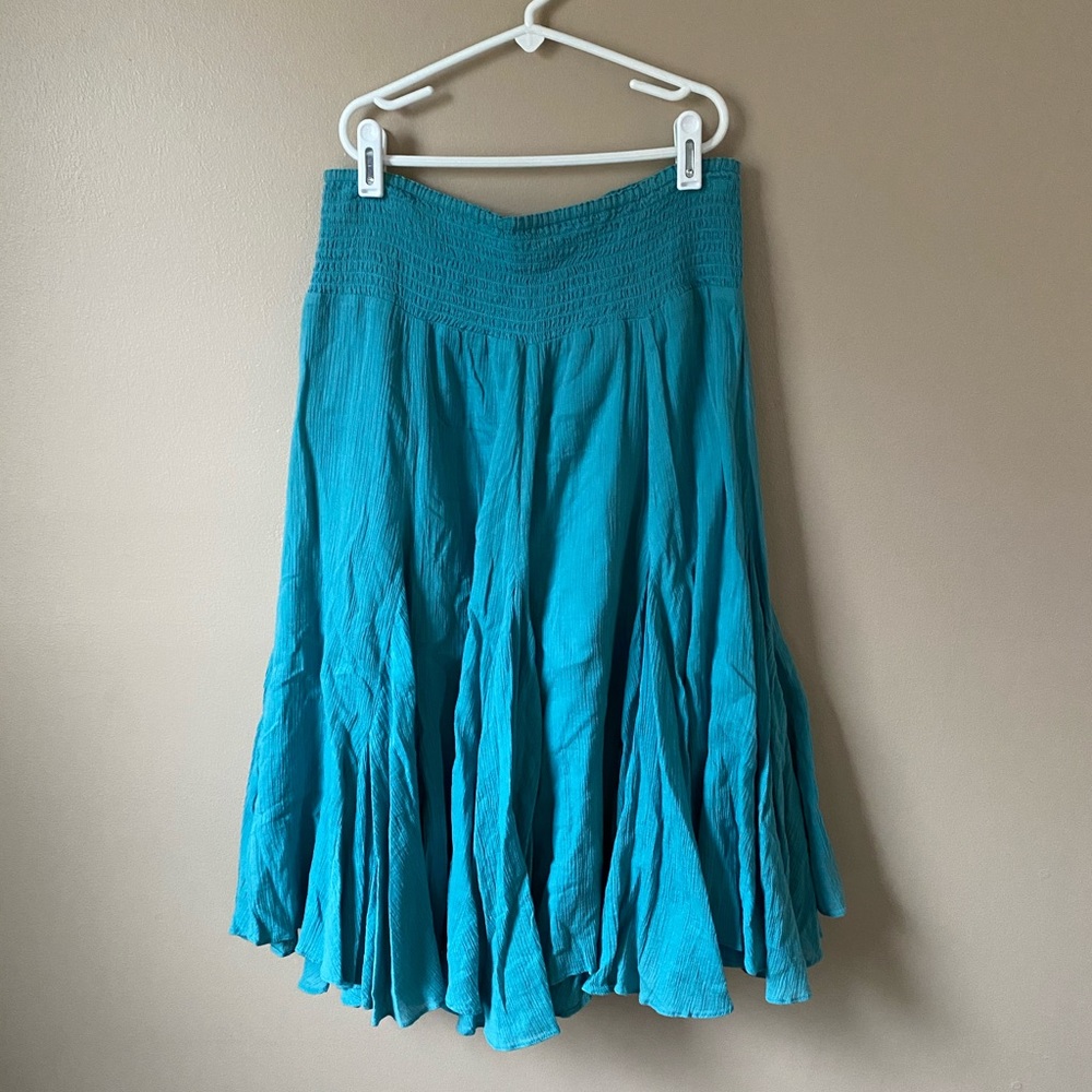 Anthropologie blue skirt